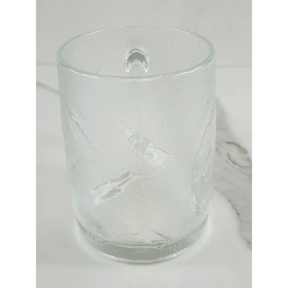 Coca Cola Frosted Glass Coffee Mug Embossed Logo 12oz Tea Cup 4